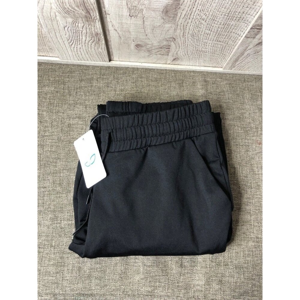 Yogi Pace Womens Jogger Pants Size Small Black Fleece Lined Leggings Pockets - Picture 1 of 6